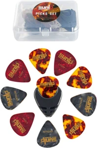 Guitar Picks Variety Pack 24pcs Thin Medium Heavy 0.46mm 0.71mm 0.96mm - Picture 1 of 8
