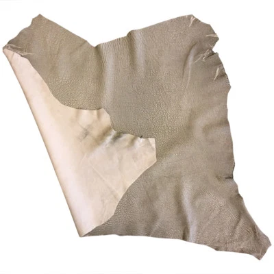 Gray Suede Leather Hides Soft Upholstery Material Thin Craft Bookbinding Fabric - Image 1 of 4