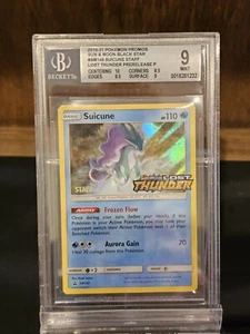 2018 Suicune Staff Pokémon Promo sm149 BGS 9 Lost Thunder Prerelease Sun Moon - Picture 1 of 2