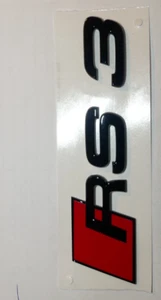Original Audi RS3 Schriftzug LOGO Emblem Schwarz Heckklappe 8V0853740 - Bild 1 von 3