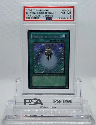 YUGIOH TDGS-EN089 CHARGE OF THE LIGHT BRIGADE SECRET RARE PSA 8 NM-MT #43164312 - Image 1 of 4