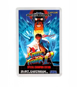 STREET FIGHTER II SEGA MEGA DRIVE MEGADRIVE Kühlschrankmagnet - Picture 1 of 1