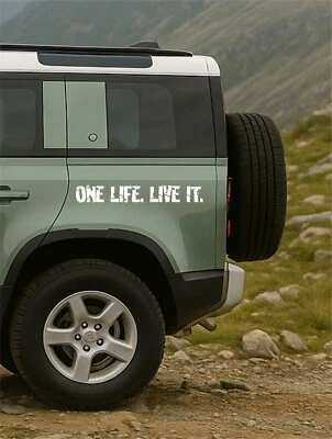 ONE LIFE LIVE IT, Adesivi Decalcomanie, 4x4 Off Road Adatto a Land Rover, non OEM - Immagine 1 di 4