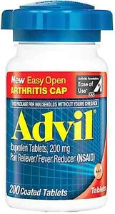 Advil Ibuprofen Pain Reliever/Fever Reducer 200 mg Coated Tablets 200 ea - Picture 1 of 1