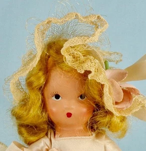 Nancy Ann Storybook Doll Summer #91 Bisque Frozen Leg in OB Yellow Gown Seasons - Picture 1 of 14