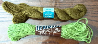 2 Skeins Vintage persial style wool for needlepoint, 3 ply, 40 yards - Image 1 of 4