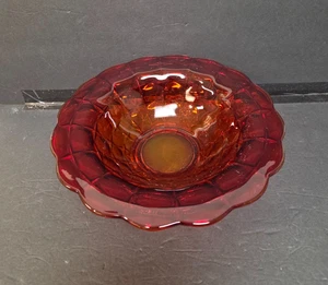 Vintage 11 1/2" Indiana Glas Amberina Glas Flared Konsole Schüssel mit Sockel - Bild 1 von 8