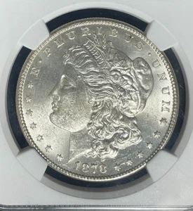 Dólar de plata Morgan 1878-S ~ NGC - MS 63 ~HERMOSA MONEDA~ REF#94-001 - Imagen 1 de 4