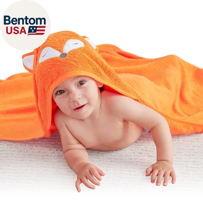 Toallas de bebé con capucha suave toalla de baño para bebé recién nacido albornoz para Ki Foto 1 de 4