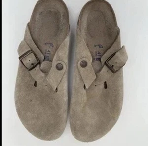 Birkenstock Boston Zapatos de Gamuza Taupe Talla 41 Mujer 10 Hombre’s 8 - Imagen 1 de 7