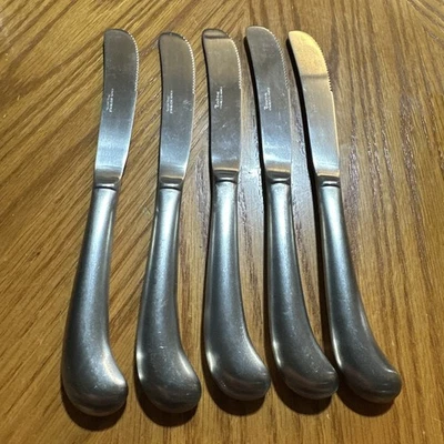 5 Rogers Jefferson Manor Pistol Handled Dinner Knives Stainless Flatware Korea - Image 1 of 3