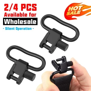 2/4PCS Rifle Gun Sling Swivels Quick Detach Heavy Duty Steel Swivel Set 1"/1.25" - Picture 1 of 23