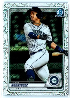 2020 Bowman Chrome #BCP-175 Julio Rodriguez Prospects Mojo Refractor - Image 1 of 2