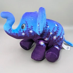 Elefante peluche Pop Art morbido 7" - Firelfly #30 - 2023 - blu viola - Foto 1 di 9
