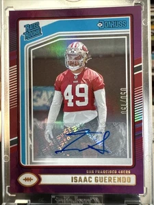 2024 Panini Donruss - Isaac Guerendo - Rated Rookie Auto Purple /150 49ers - Picture 1 of 2