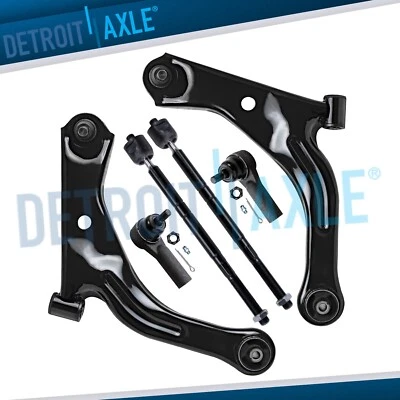 6pc Front Lower Control Arms Tie Rods for 2008 2009 Mazda Tribute Ford Escape - Image 1 of 4