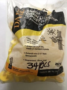 Dare Products Chain Link Fence Insulator Yellow, Open Bags - 34 Pieces, New - Picture 1 of 11