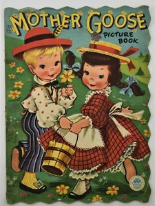 Mother Goose Picture Book Vintage MERRILL 1531 15 LINEN SOFTCOVER 1948 VG - Picture 1 of 8