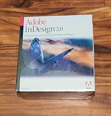 Adobe InDesign 2.0 Complete Software New In Box ~ Macintosh ~ Sealed - Image 1 of 3