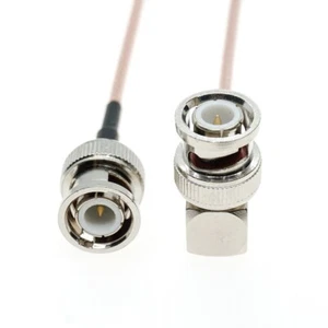 BNC Macho a BNC Macho Ángulo 90° Lote Puente Coaxial RF Coleta Coaxial Cable RG316 - Imagen 1 de 5
