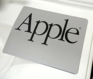 Vintage Rectangular Script Apple Logo Mouse Pad - Picture 1 of 1