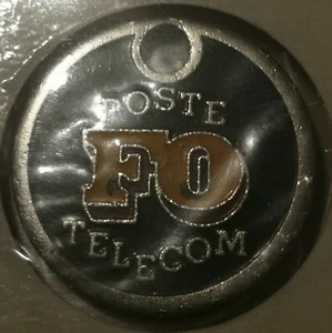 JETON DE CADDIE METAL ♦ " POSTE FO TELECOM " ♦ FO La Force en Liberté - Imagen 1 de 2