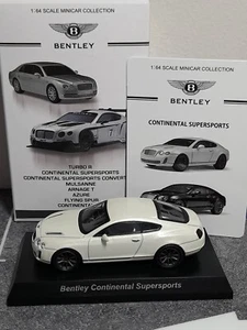 Kyosho Bentley Continental Supersports bianco metallizzato scala 1:64 come nuovo e imballato - Foto 1 di 8