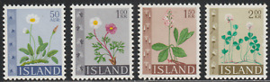 Iceland 1964 SC# 363 - 366 - Flowers in Natural Colors - M-NH Lot # 11