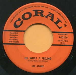 LEE STONE (Oh What A Feeling / Oh My Goodness) R&B - SOUL 45 RPM RECORD - Imagen 1 de 2