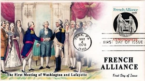 AO-1753, 1978, French Alliance, Add-on Cachet, First Day Cover, Standard Postmar - Picture 1 of 1