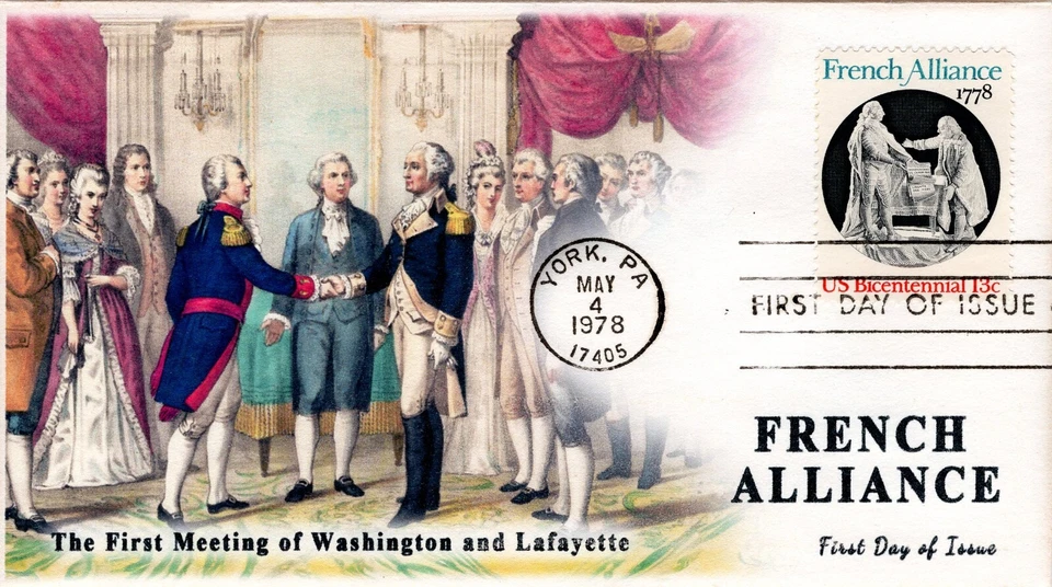 AO-1753, 1978, French Alliance, Add-on Cachet, First Day Cover, Standard Postmar - Image 1 of 1
