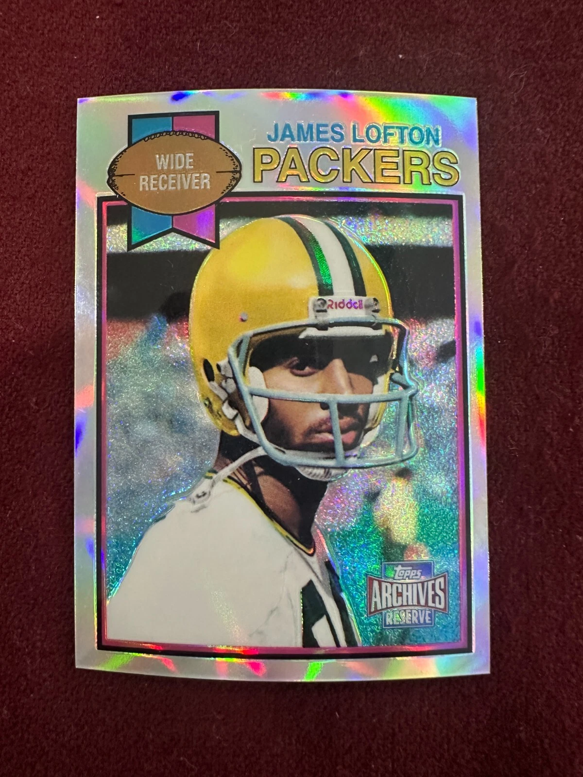 James Lofton 2001 Topps Archives Reserve Refractor Rookie Reprint
