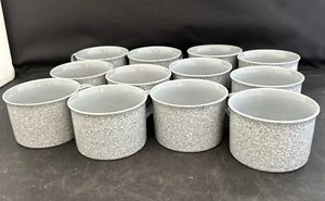 MIKASA Ultrastone Stone Gray #CU726 (Set of 12 ) Cups Coffee Tea Mugs + 5 Saucer - Picture 1 of 5