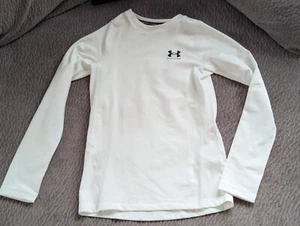 Under Armour Cold Gear White Long Sleeve Youth Size Medium YM Compression - Picture 1 of 4