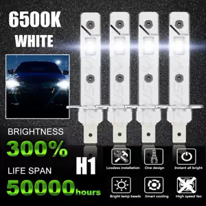 H1 H1 Combo 4000W 600000LM LED Headlight High Low Beam Kit Bulbs White 6000K 4X - Foto 1 di 13
