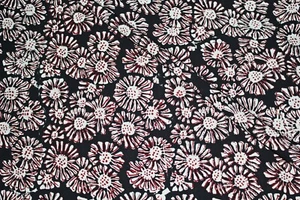 Black Floral 100%Cotton Indian Ikat Hand Block Print Dress Material Craft Fabric - Bild 1 von 9
