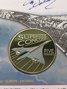 Guernsey 5 Pounds 2009 Coin Cover, Concorde