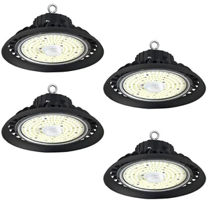 4Pack 100W LED UFO High Bay Light 13000 Lumen 5000K Daylight IP65 Waterproof - Picture 1 of 8