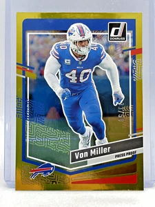 2023 Panini Donruss Von Miller Gold Press Proof /50 Buffalo Bills - Picture 1 of 2