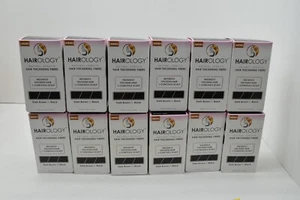 Hairology Hair Building Thickening Fibers Dark Brown to Black - Pack of 12 - New - Picture 1 of 13