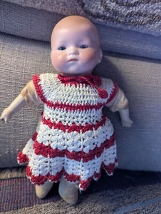 Antique 11" Baby Doll, Armand Marseille-Bisque Head, Cloth Body, ca.1900 - Picture 1 of 19
