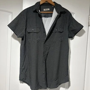 EUC Kenneth Cole Reaction Men’s Shirt Button Up Black SZ SMALL - Imagen 1 de 7