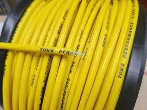 CABLE DE SILICONA AMARILLA DE 8 mm Ton's CABLE BUJÍA NÚCLEO CABLE por el pie 0 ohmios/pie - Imagen 1 de 2