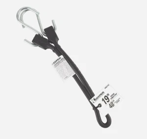Keeper 19" TARP STRAP Black Natural Rubber Zinc S Hooks Strong Durable A06219Z - Picture 1 of 1