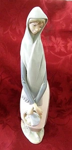 LLADRO # 4501 LADY WITH BASKET OF GOODIES RARE RETIRED 1985 NO BOX - Bild 1 von 6