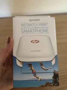 HP SPROCKET 100 Portable Mini 2x3 Photo Printer USB Z3Z91A White With Charger - Picture 1 of 2