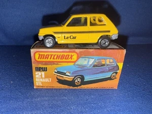 Matchbox Lesney Superfast No21 RENAULT 5TL in " YELLOW Le Car with SILVER BASE " - Picture 1 of 12