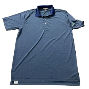 Peter Millar - Summer comfort Blue print Polo CWC Invintational Shirt Large - Picture 1 of 8