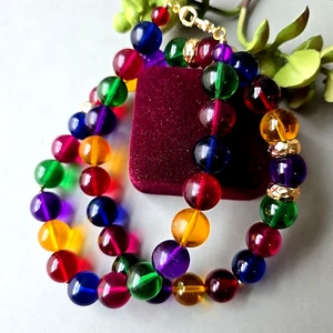 Vintage Liz Claiborne Multi Color Lucite Perlen Halskette 24"L - Bild 1 von 4