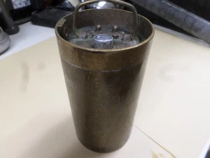 Vintage Diamond MFG Messing Tarif Box Geld Tresor zylindrisch 9" x 4-3/4" #112 DART - Bild 1 von 10
